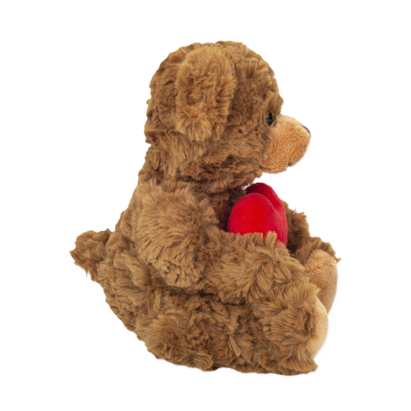 Peluche Osito Marrón Con Corazón 20 Cm