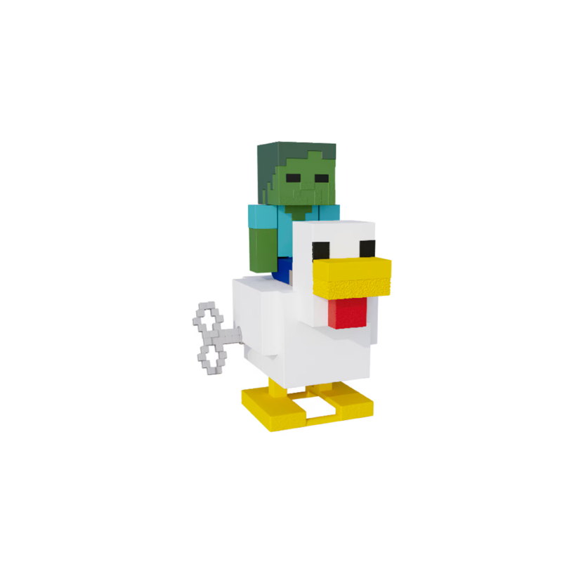 MINECRAFT BEBE ZOMBIE JINETE CON MOVIM