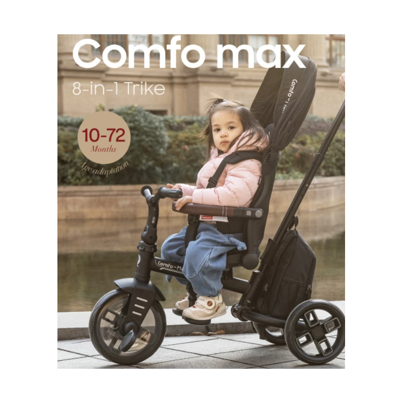 Qplay Triciclo Evolutivo Comfo Max 8 en 1 Negro