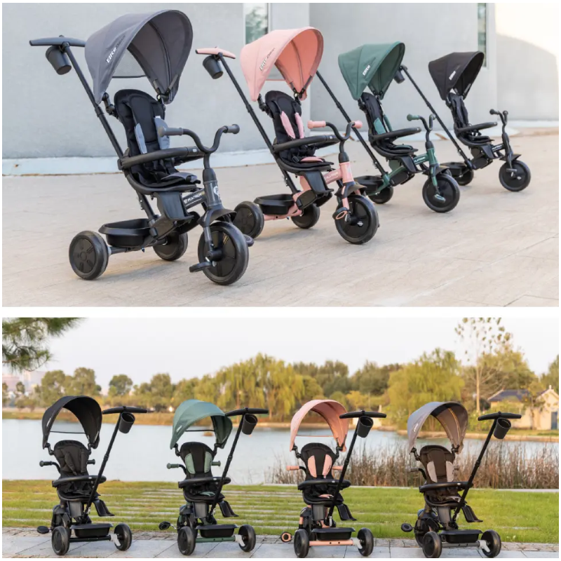 Qplay Triciclo Evolutivo Elite Platinum 6 en 1 Gris