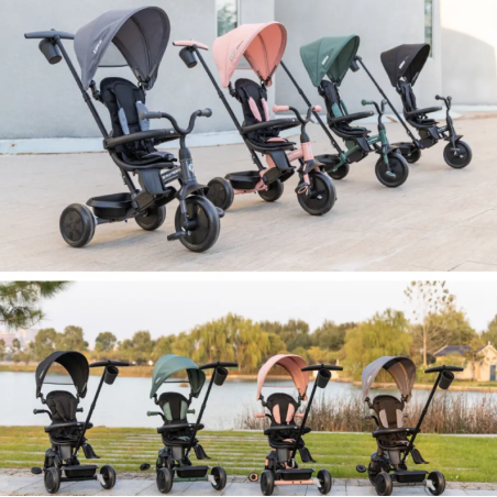 Qplay Triciclo Evolutivo Elite Platinum 6 en 1 Gris