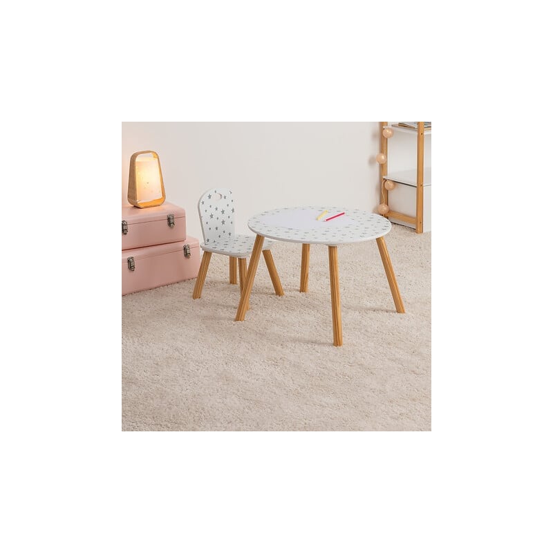 Mesa Infantil Madera Estrellitas