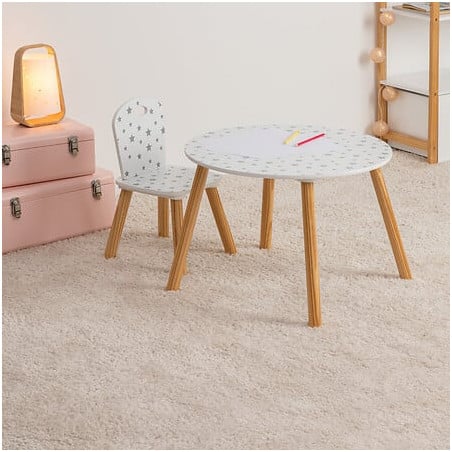 Mesa Infantil Madera Estrellitas