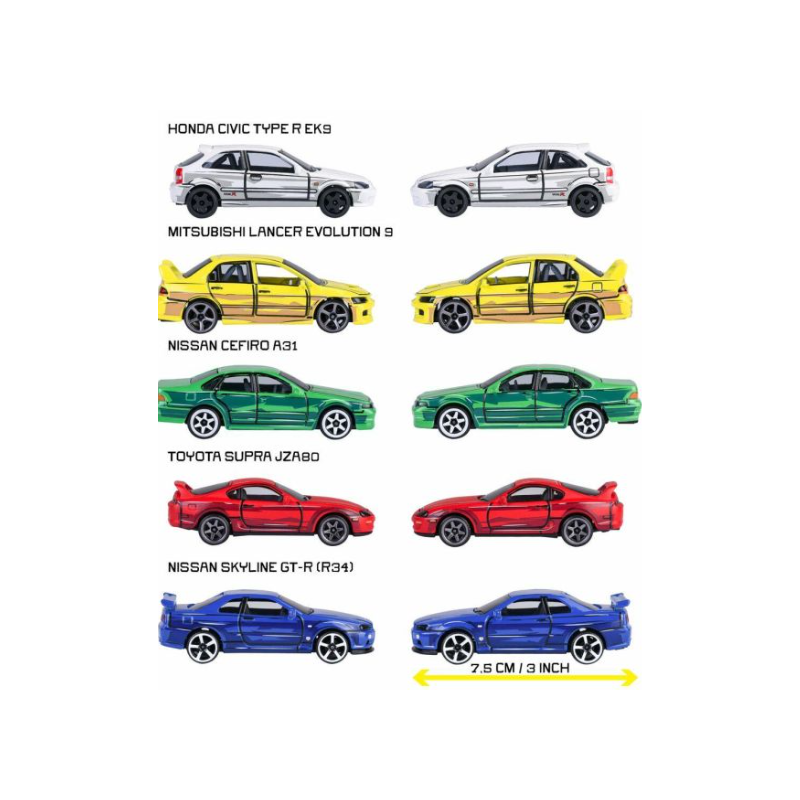 Majorette JDM Leyends Giftpack 5 Coches