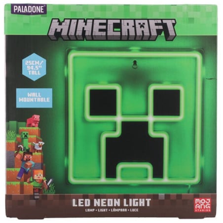 Lampara Neon Minecraft Creeper