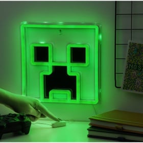 Lampara Neon Minecraft Creeper 2