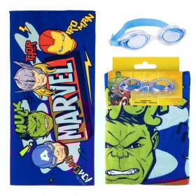 Toalla Set Gafas Natacion Avengers