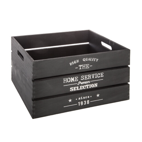 Caja Negra Grande Madera Home Service