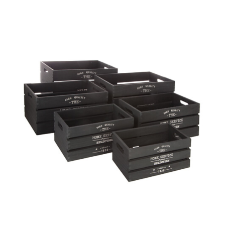 Caja Negra Grande Madera Home Service