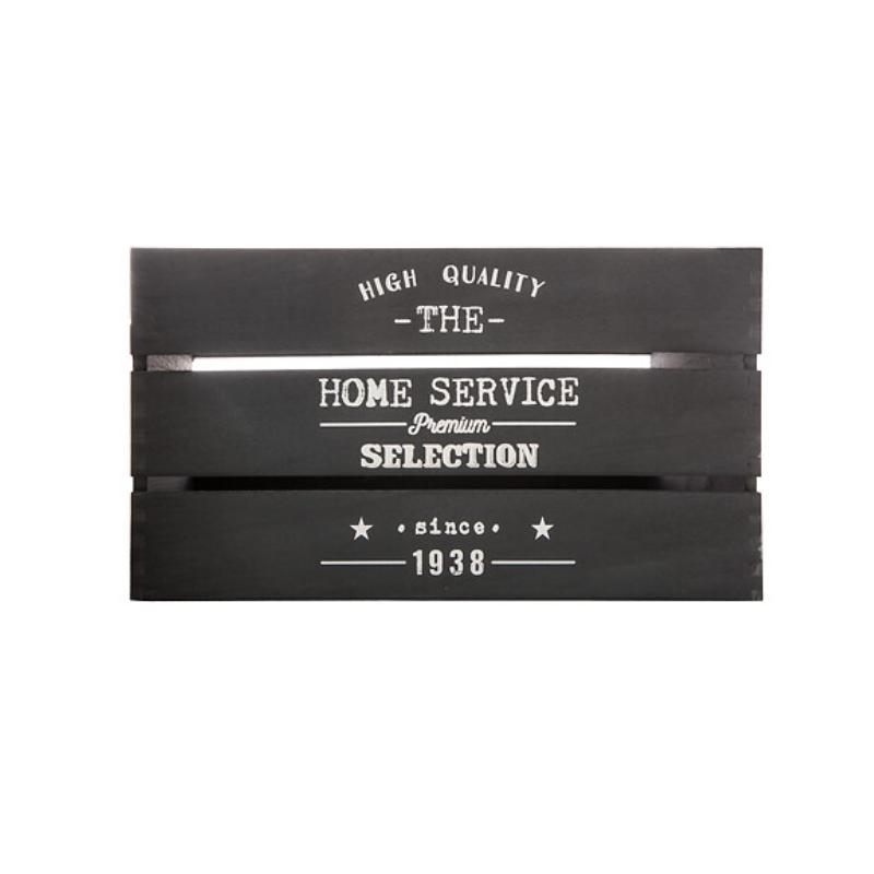 Caja Negra Mediana Madera Home Service