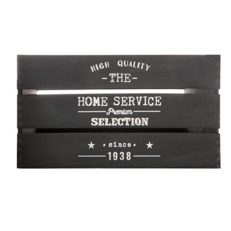 Caja Negra Mediana Madera Home Service