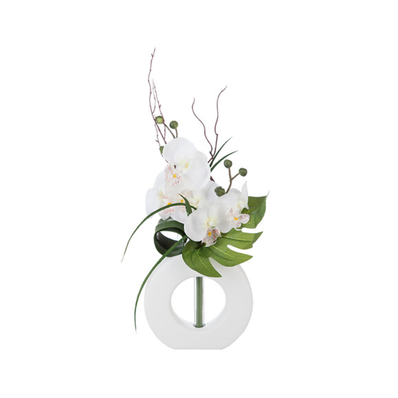 Orquídea Artificial Con Jarrón
