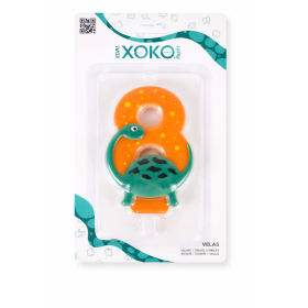 Vela De Cumpleaños Número 8 Dinosaurios De Partilandia 2