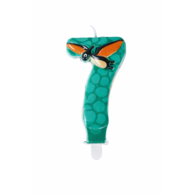 Vela De Cumpleaños Número 7 Dinosaurios De Partilandia