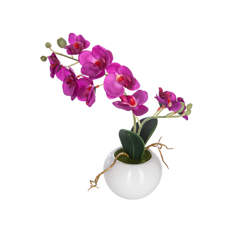 Orquídea Artificial En Maceta Surtida
