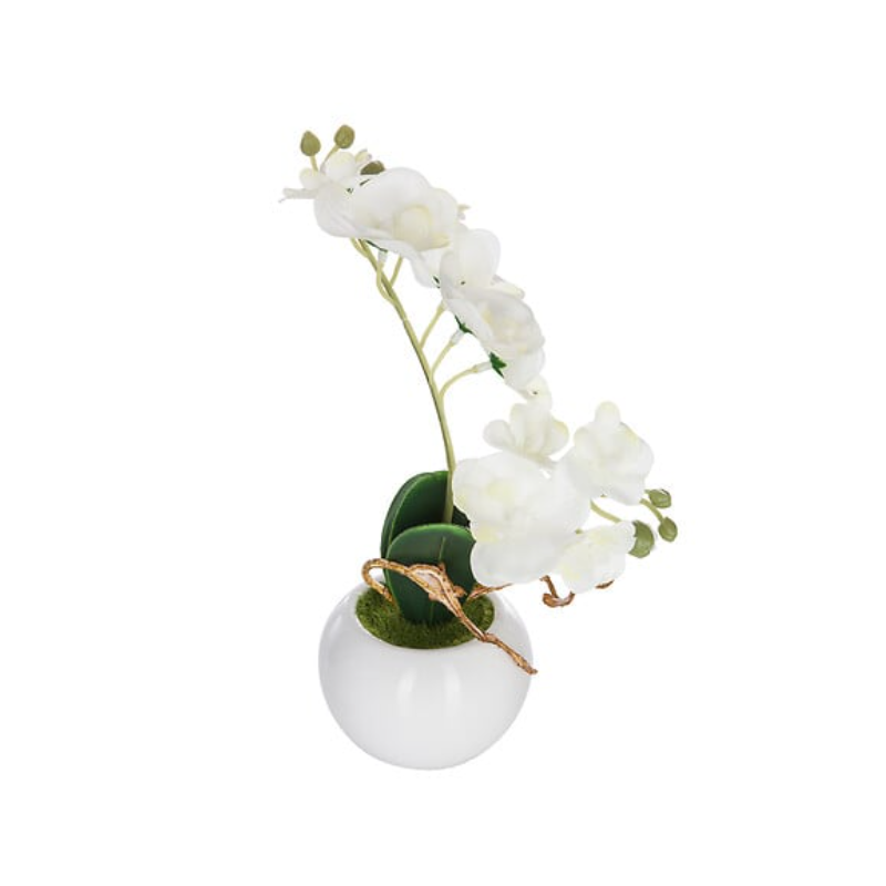 Orquídea Artificial En Maceta Surtida