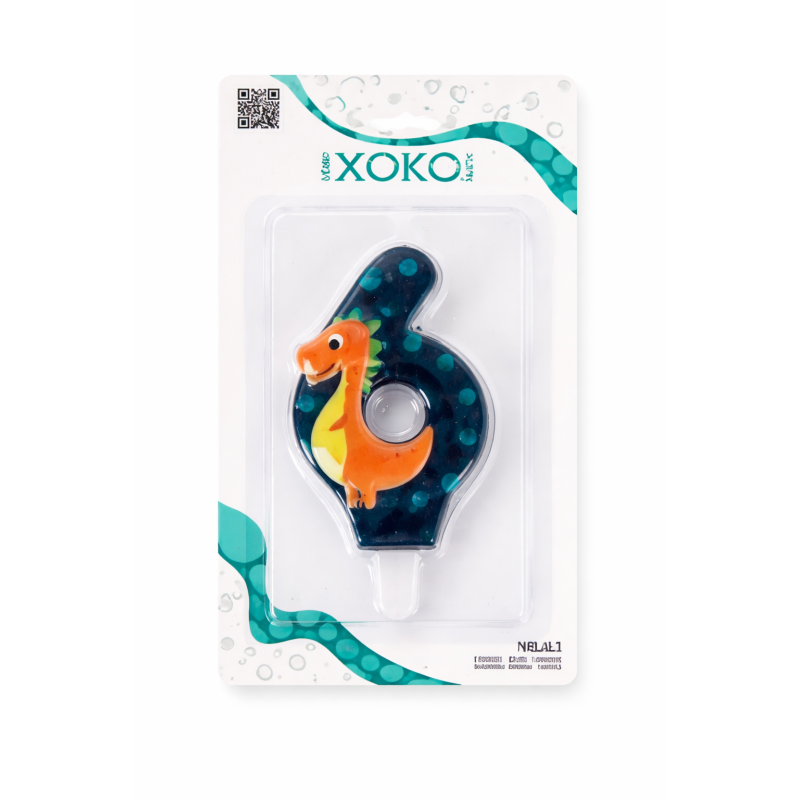 Vela De Cumpleaños Número 6 Dinosaurios