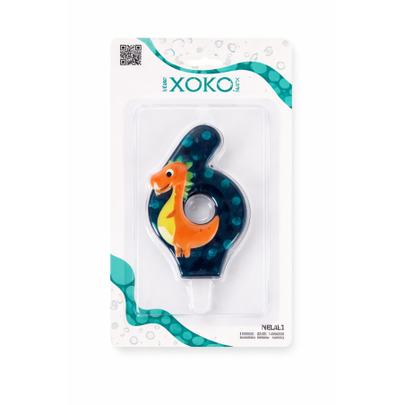 Vela De Cumpleaños Número 6 Dinosaurios