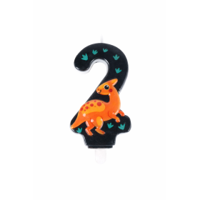 Vela De Cumpleaños Número 2 Dinosaurios De Partilandia