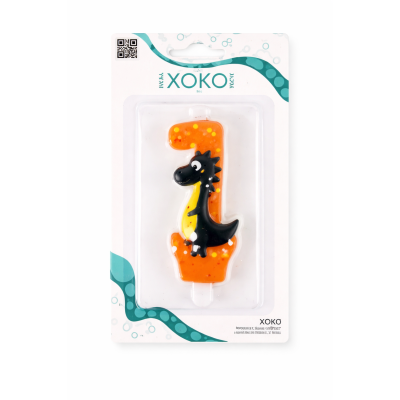 Vela De Cumpleaños Número 1 Dinosaurios