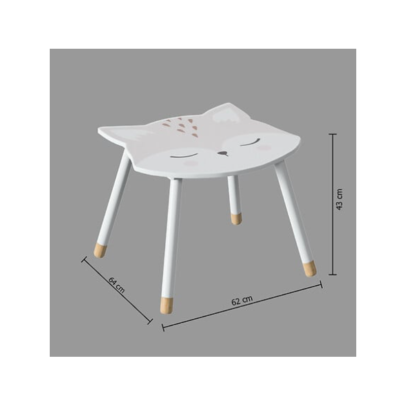 Mesa Infantil Con Forma De Zorro