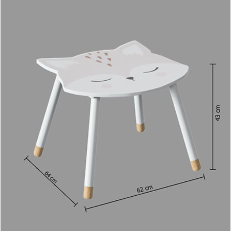 Mesa Infantil Con Forma De Zorro