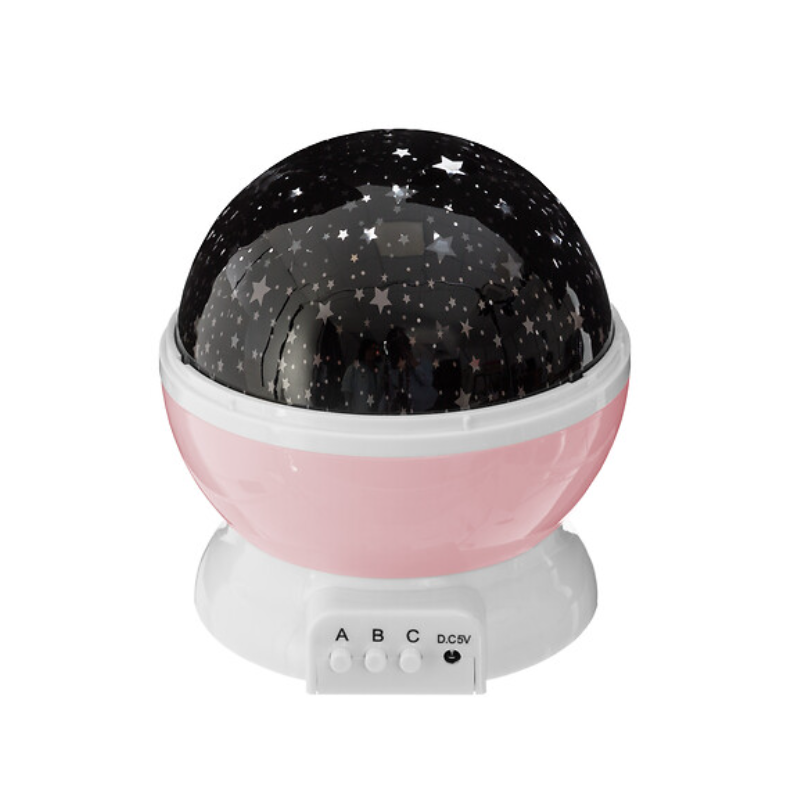 Luz De Noche Infantil Rosa Con Proyector