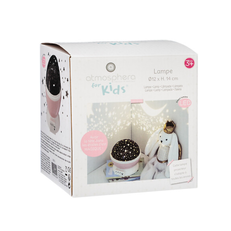 Luz De Noche Infantil Rosa Con Proyector