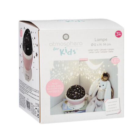 Luz De Noche Infantil Rosa Con Proyector