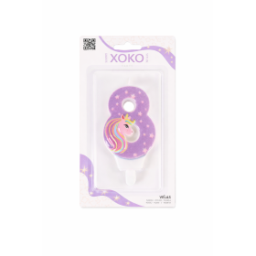 Vela De Cumpleaños Número 8 Unicornio De Partilandia 2