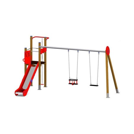 Parque infantil Beisbol con columpio doble  