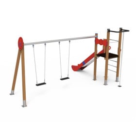 Parque infantil Beisbol con columpio doble   2