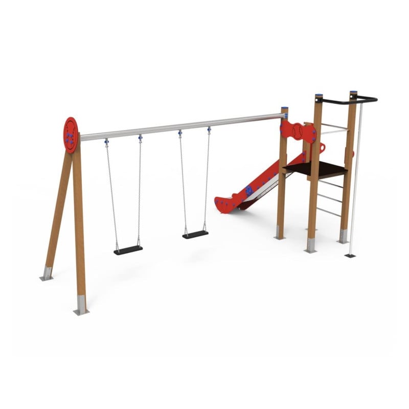 Parque infantil Beisbol con columpio doble  