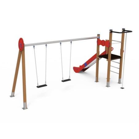 Parque infantil Beisbol con columpio doble  