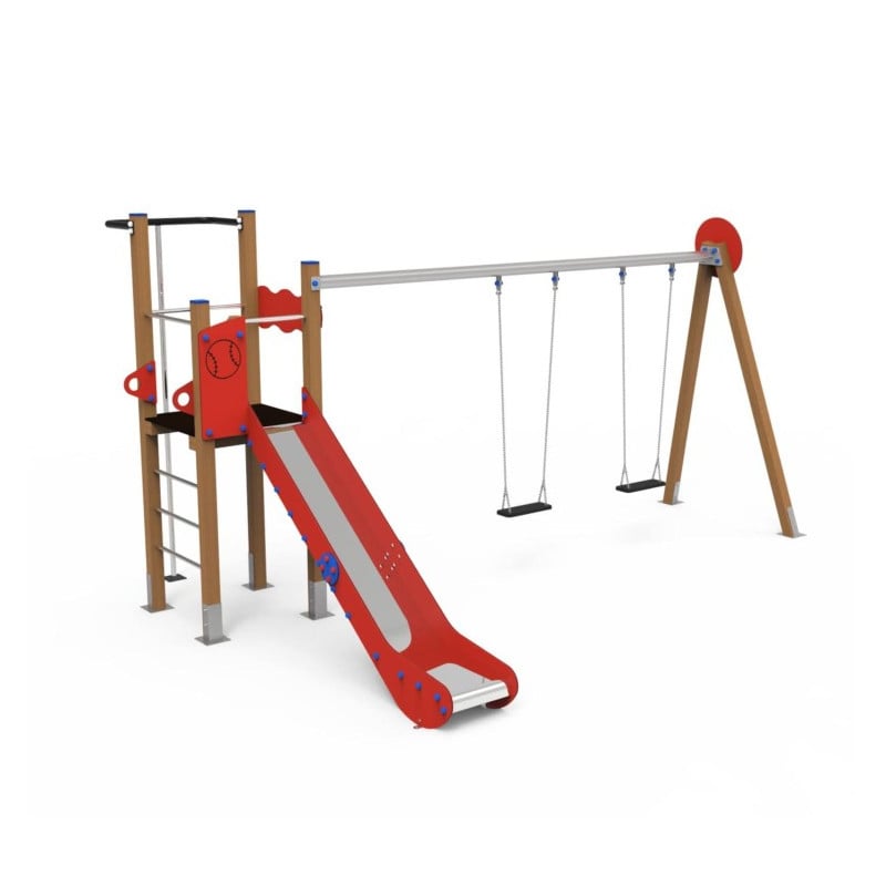 Parque infantil Beisbol con columpio doble  