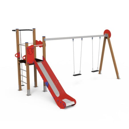 Parque infantil Beisbol con columpio doble  