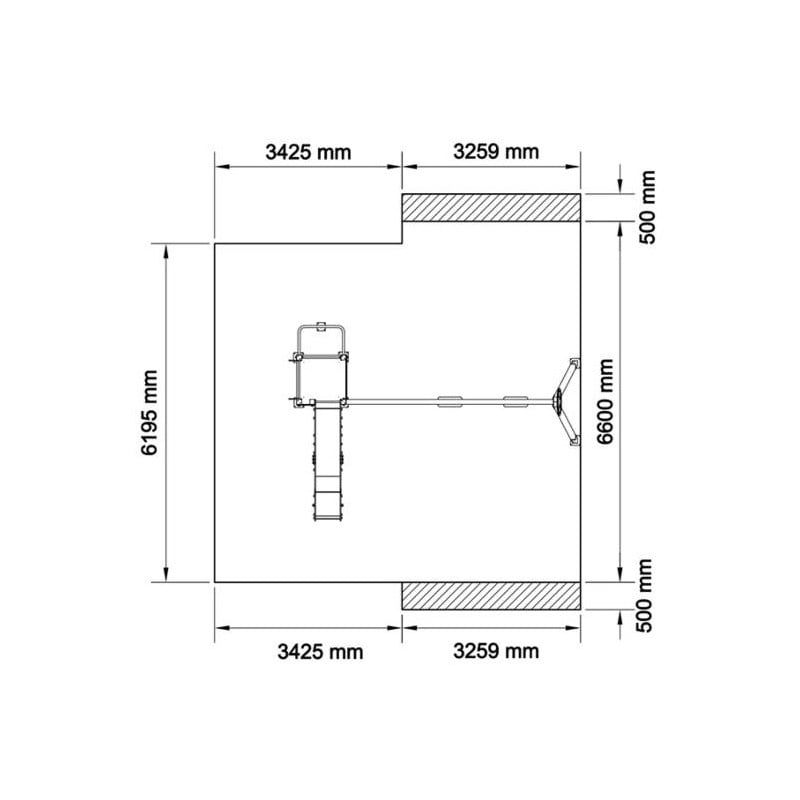Parque infantil Beisbol con columpio doble  