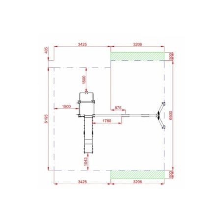 Parque infantil Beisbol con columpio doble  
