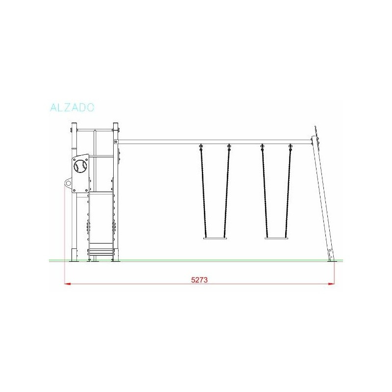 Parque infantil Beisbol con columpio doble  