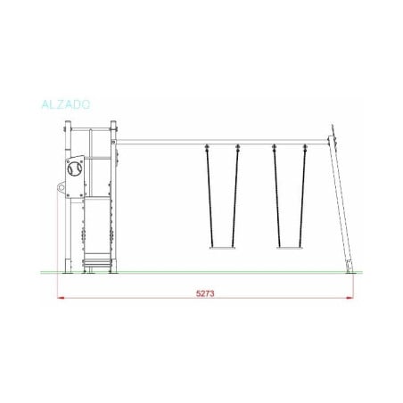 Parque infantil Beisbol con columpio doble  