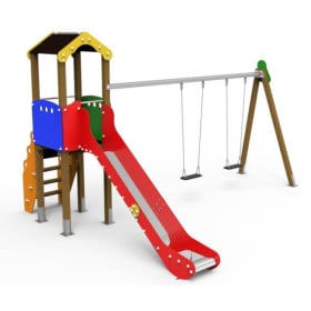 Parque infantil Tokio con columpio doble  