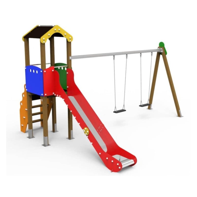 Parque infantil Tokio con columpio doble  