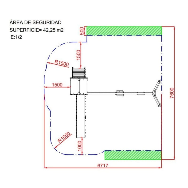 Parque infantil Tokio con columpio doble  