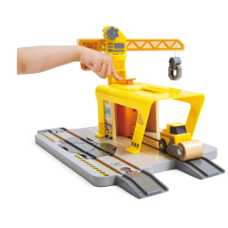 Set Construcción Con Grúa Ferrocarril