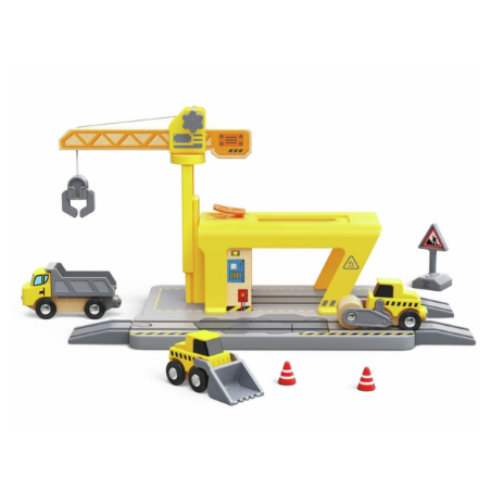 Set Construcción Con Grúa Ferrocarril