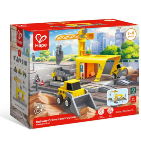 Set Construcción Con Grúa Ferrocarril