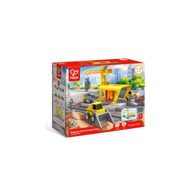 Set Construcción Con Grúa Ferrocarril