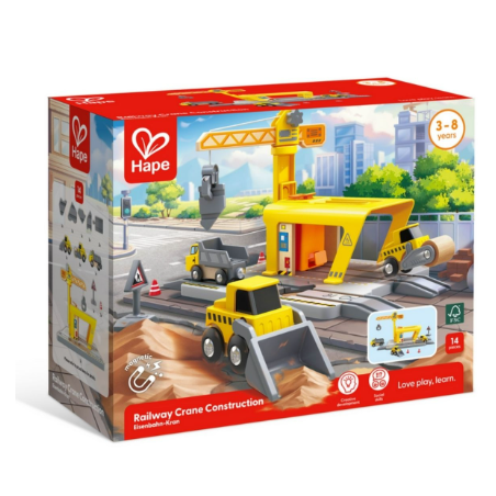 Set Construcción Con Grúa Ferrocarril