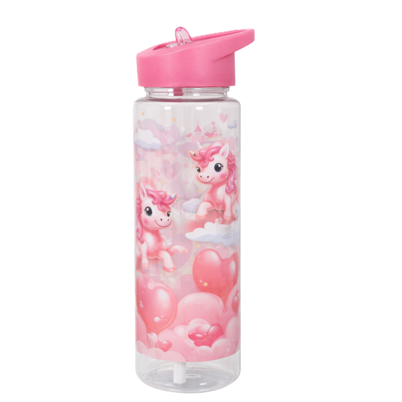 Botella Unicornios Con Pajita 800 Ml De Concorde