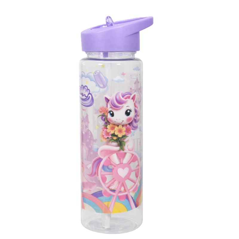 Botella Unicornios Con Pajita 800 Ml Surtida